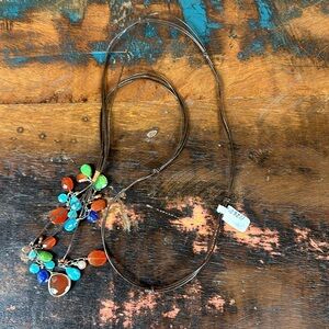 “Color Cascade Necklace”. New with tags from Sundance.